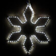 16" 6 Point Snowflake with Clear Acrylic Center, Cool White Lights 