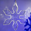 16" 6 Point Snowflake with Clear Acrylic Center, Cool White Lights 