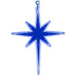 20" LED Bethlehem Star with Blue Acrylic Center, Blue Lights 