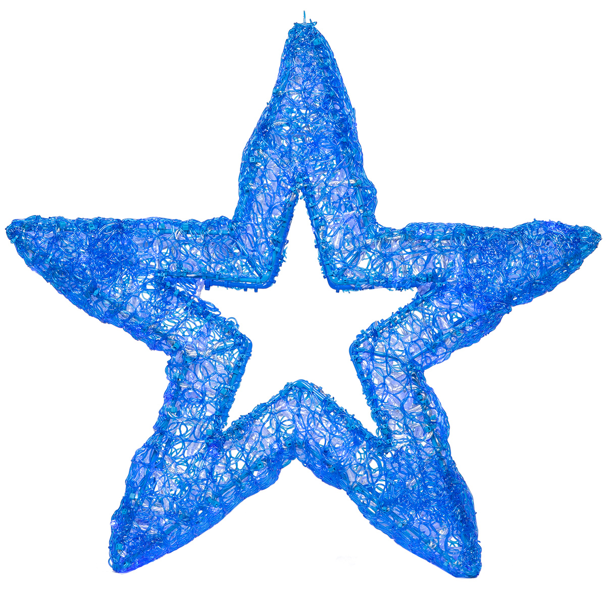 Wintergreen Lighting&reg LED Five Point Dimensional Star, Blue