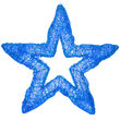 24" LED Five Point Dimensional Star, Blue Lights 