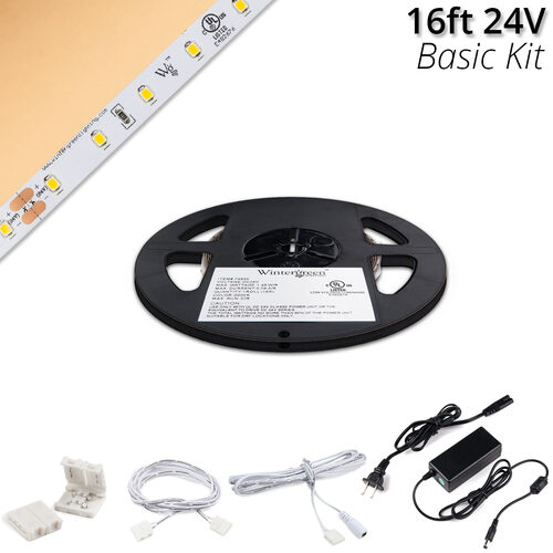 Basic 24V LED Strip Light Kit, Sun Warm White