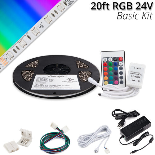 Basic 24V High Output LED Strip Light Kit, RGB