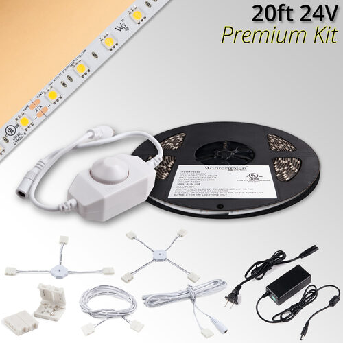 Premium 24V High Output LED Strip Light Kit, Sun Warm White