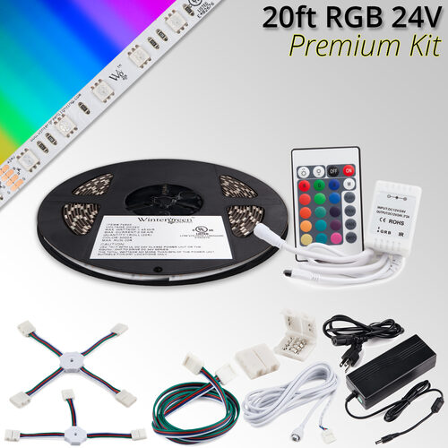Premium 24V High Output LED Strip Light Kit, RGB