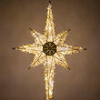 Shimmering Warm & Cool White LED Crystal 8 Point Star Tree Topper