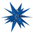24" Blue Aurora Superstar TM Moravian Star Light, Fold-Flat, LED Lights, Outdoor Rated