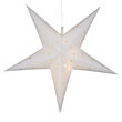 Battery Operated 18" White Aurora Superstar TM 5 Point Star Light, Fold-Flat, LED Lights, Outdoor Rated
