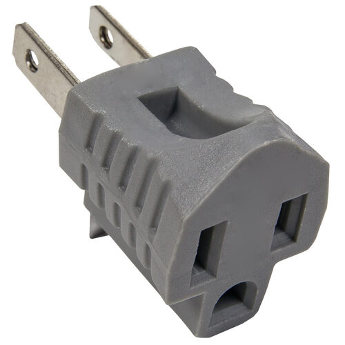 3-to-2 Grounding Plug, Grey - Wintergreen Corporation - Wintergreen 