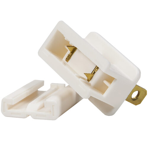 White Polarized Male Zip Plug, SPT1