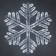 25" Double Sided Iced LED Snowflake, Cool White