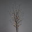 39" Battery Operated Brown Lighted Branches with Crystal Beads, Warm White LED, Set of 3 
