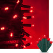 50 Kringle Traditions 5mm Red LED Christmas Lights, Green Wire, 4" Spacing