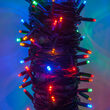 50 Kringle Traditions 5mm Multicolor LED Christmas Lights, Green Wire, 6" Spacing, Balled Set