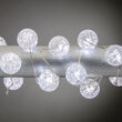 Cool White Battery Operated Crackle Bead Fairy LED Lights, Silver Wire