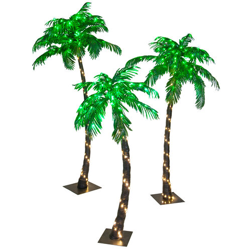 5' Curved LED Palm Tree