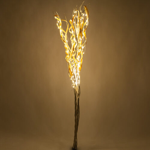 63" Cream Lighted Slender Willow Branches, Warm White LED