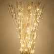 60" White Free Standing Lighted Willow Branches, Warm White LED