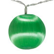 Battery Operated Green Ball Ornament Light Set, 10 Green LED Lights