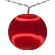 Battery Operated Red Ball Ornament Light Set, 10 Red LED Lights