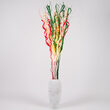 66" Multicolor Lighted Slender Willow Branches, Red, Green, Warm White LED