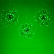 15" Green Starburst Lighted Branches, Green LED, Twinkle, Set of 3 