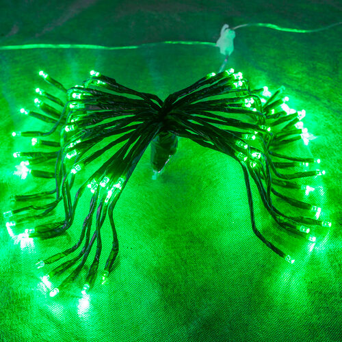 15" Green Starburst Lighted Branches, Green LED, Twinkle, Set of 3 