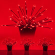 15" Red Starburst Lighted Branches, Red LED, Twinkle, Set of 3 