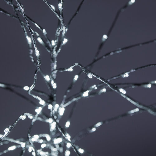 30" Silver Lighted Branch, Cool White LED, Twinkle