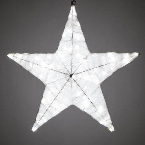 20" White Metallic Polymesh Commercial Star Light, White LED Lights