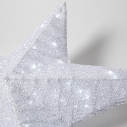 20" White Metallic Polymesh Commercial Star Light, White LED Lights