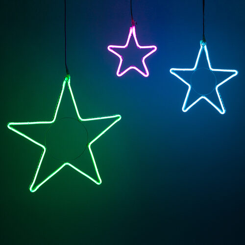 12" RGB Flexible Neon Hanging Star Light, Multifunction, LED
