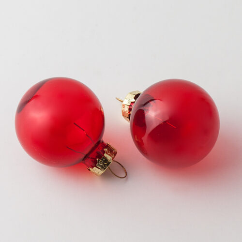 Clear Red Ball Ornament