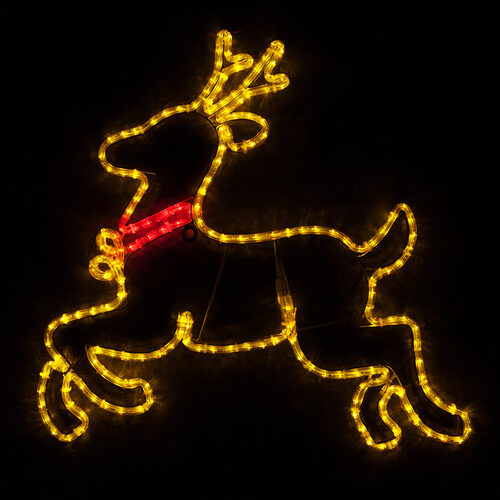 28" LED Reindeer, Gold Lights