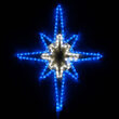 28" Blue and Cool White Bethlehem Star with Star Center