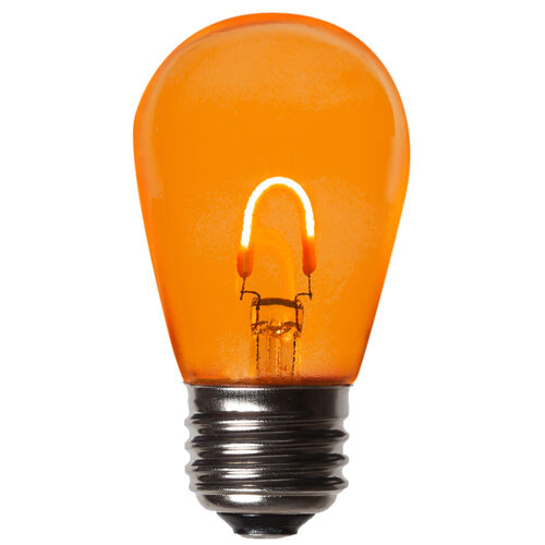 S14 Transparent Glass Amber FlexFilament LED Bulbs 
