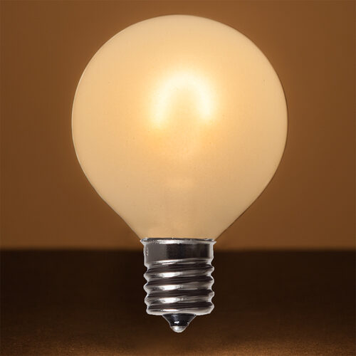 G50 Satin Glass Warm White FlexFilament Globe Light LED Edison Bulbs , E17 - Intermediate Base
