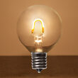 G50 Transparent Glass Warm White FlexFilament Globe Light LED Edison Bulbs , E17 - Intermediate Base