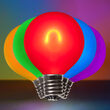 G50 Satin Glass Multicolor FlexFilament Globe Light LED Edison Bulbs , E17 - Intermediate Base