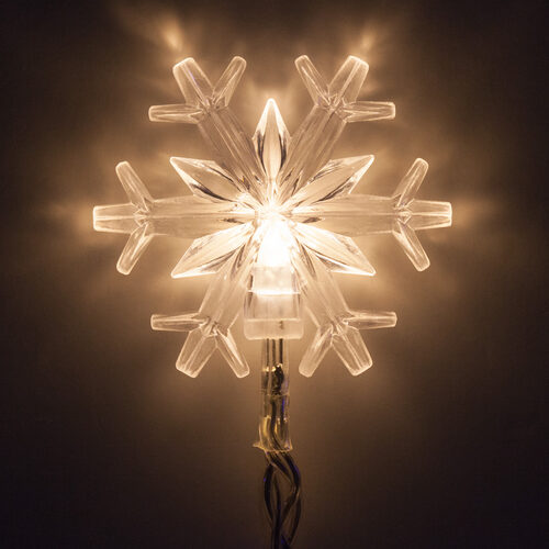 Warm White Battery Operated Snowflake LED Lights