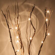 36" Brown Lighted Branch, Clear Rice Lights