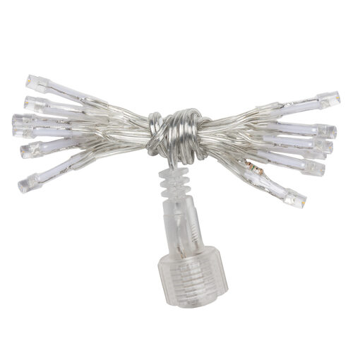 Aurora Superstar TM Light String, 12 Amber LED Mini Lights, Clear Wire