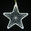 10" Clear Star Light with Etched Geometric Design 