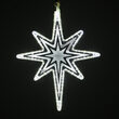 18" Clear Bethlehem Star with Etched Starburst Design 