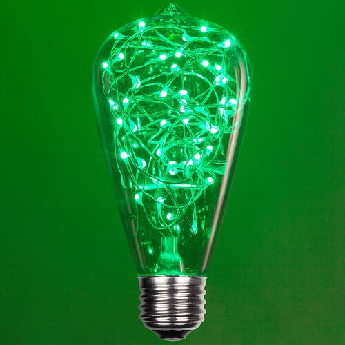 ST64 Green LEDimagine TM Fairy Light Bulbs