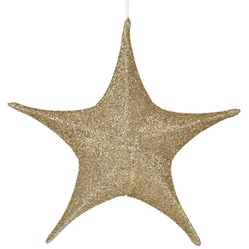 Gold Polymesh Unlit Fold Flat Commercial Star