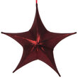 Red Metallic Unlit Fold Flat Commercial Star