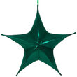 Green Metallic Unlit Fold Flat Commercial Star
