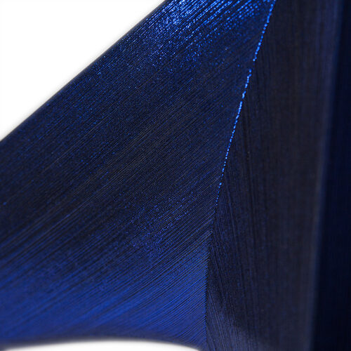 Blue Metallic Unlit Fold Flat Commercial Star