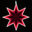25" Electric Pink 8 Point Star Light with Etched Flower Design 